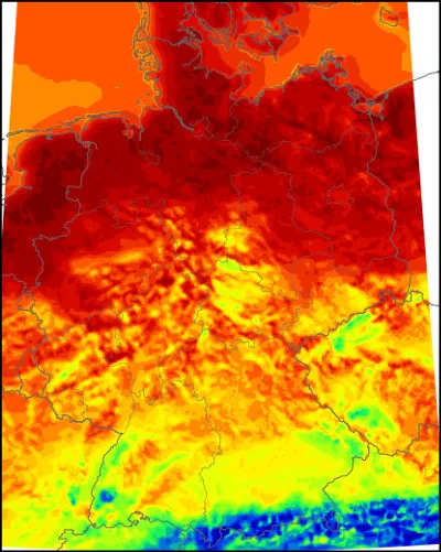 Sample map Weibull parameters